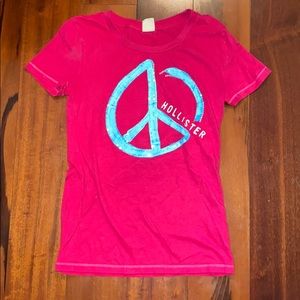 Hollister Pink Peace Tee
